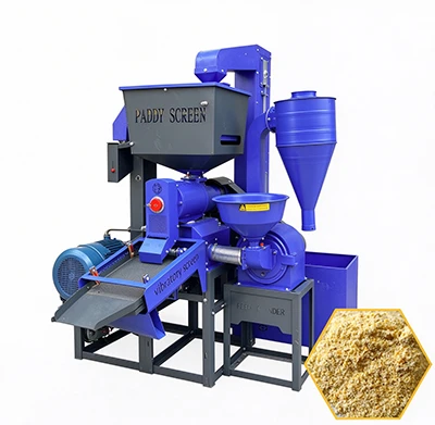 Combined Rice Mill Machine with Grinder & Vibratory Screen